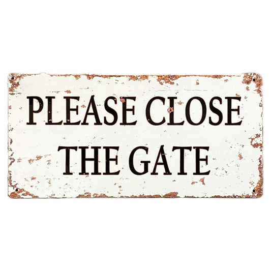 Metal Wall Sign - Please Close The Gate - Ashton and Finch