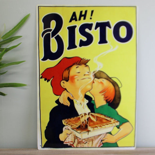 Vintage Metal Sign - Retro Advertising - Ah Bisto - Ashton and Finch