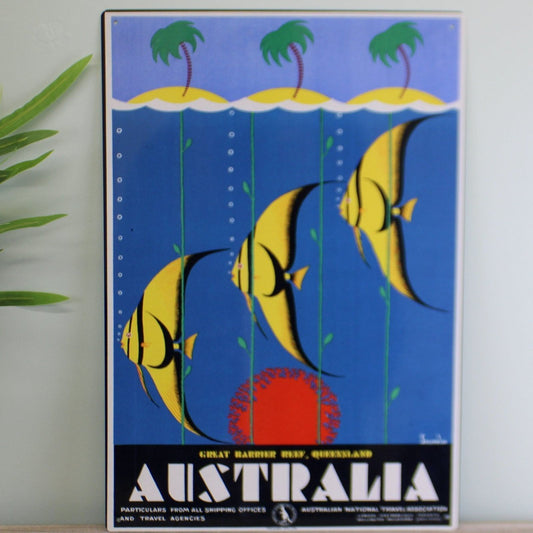 Vintage Metal Sign - Retro Advertising - Australia Fish - Ashton and Finch