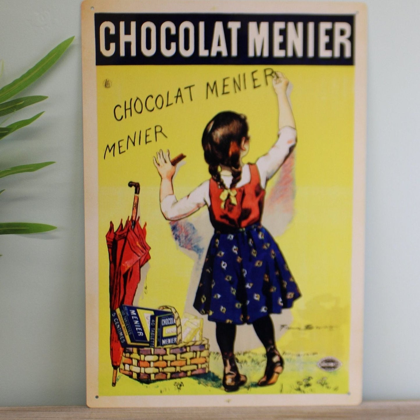 Vintage Metal Sign - Retro Advertising - Chocolate Menier - Ashton and Finch