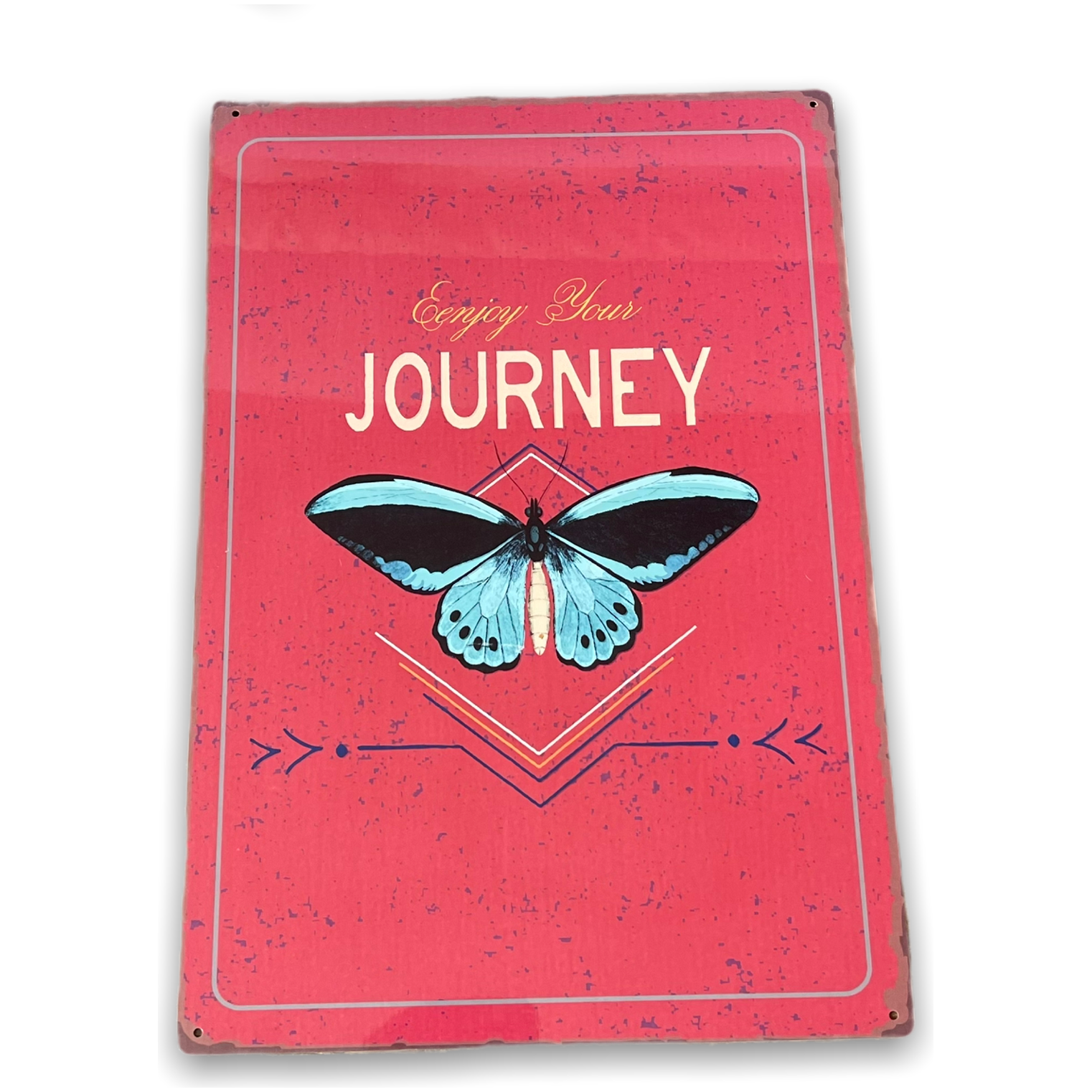 Vintage Metal Sign - Enjoy Your Journey Butterfly Design - Ashton and Finch
