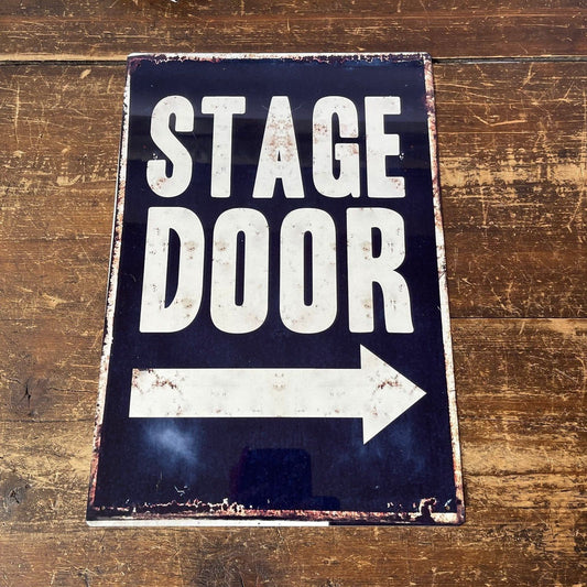 Vintage Metal Sign - Stage Door Metal Wall Sign - Ashton and Finch