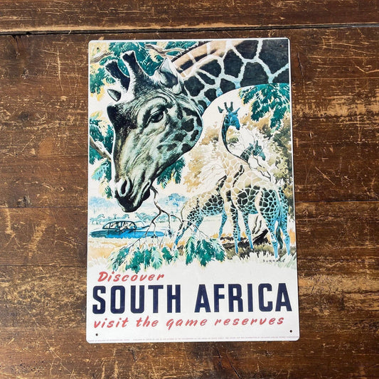 Vintage Metal Sign - Retro Travel Advertising, Visit South Africa - Ashton and Finch