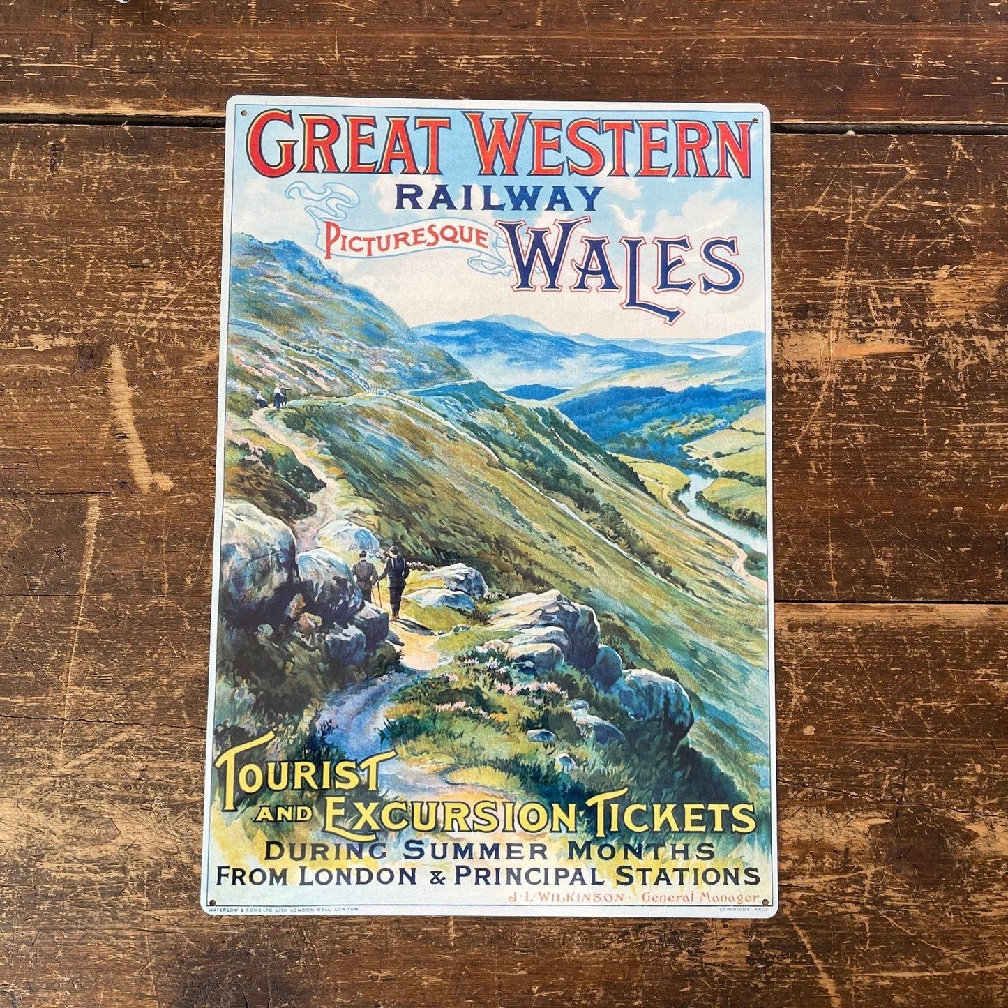 Vintage Metal Sign - British Railways Retro Advertising, Great Western Wales - Ashton and Finch