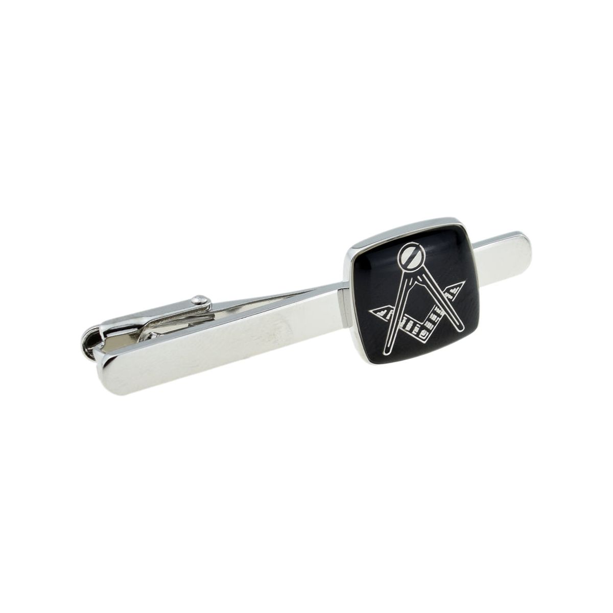 Masonic Black & Silver Tie Clip (No G)  | Ashton and Finch