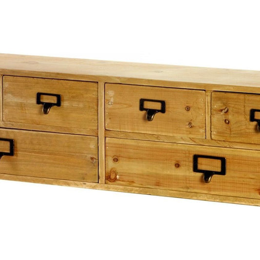 Wide 6 Drawers Wood Storage Organizer 80 x 15 x 20 cm - Ashton and Finch