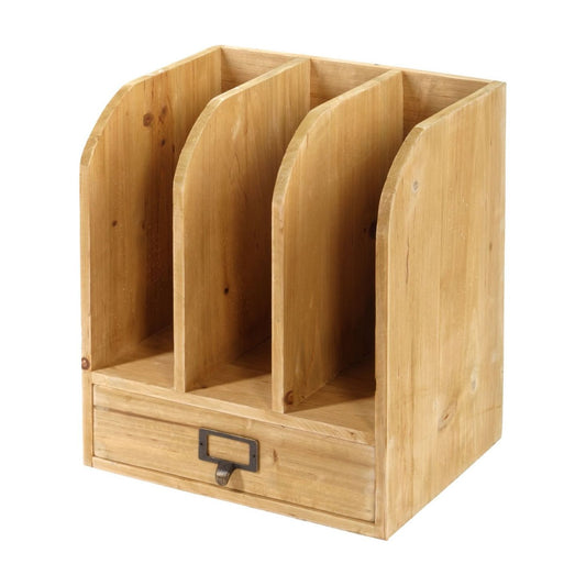 Wooden Files with Drawer 30 x 23 x 35 cm - Ashton and Finch