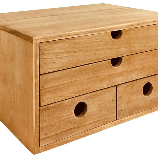 Rustic Solid Wood Storage Organizer 33cm - Ashton and Finch