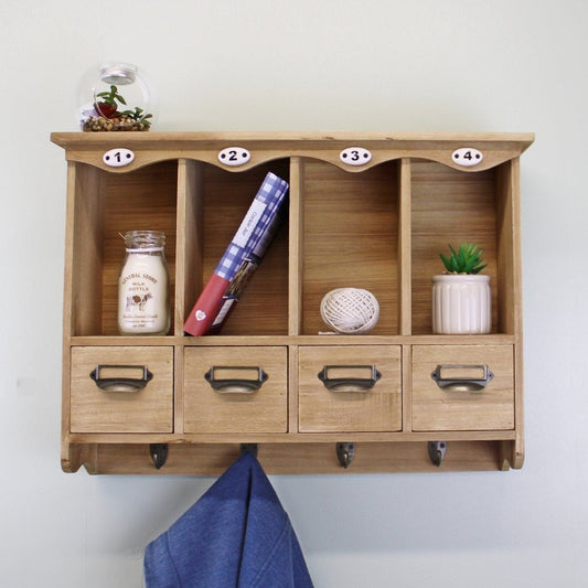 Wooden Wall Hanging Storage Unit - Ashton and Finch