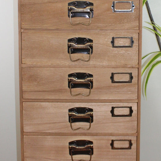Tall Wooden Chest of Drawers - Ashton and Finch