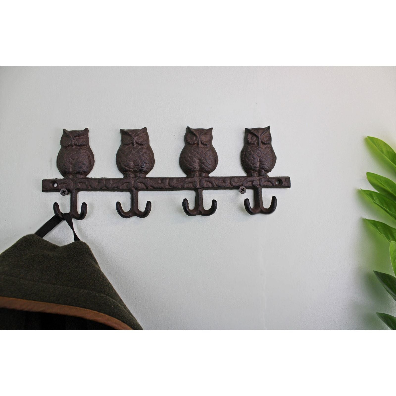Rustic Cast Iron Wall Hooks, Owls - Ashton and Finch