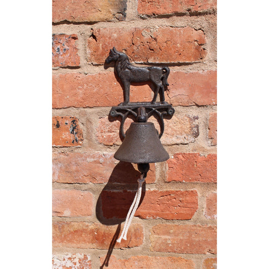 Rustic Cast Iron Wall Bell, Horse - Ashton and Finch