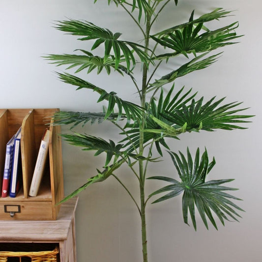 Artificial Fan Palm Tree with 18 leaves, 160cm - Ashton and Finch