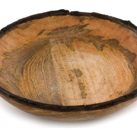 Wooden Bowl With Bark Edge 30cm - Ashton and Finch