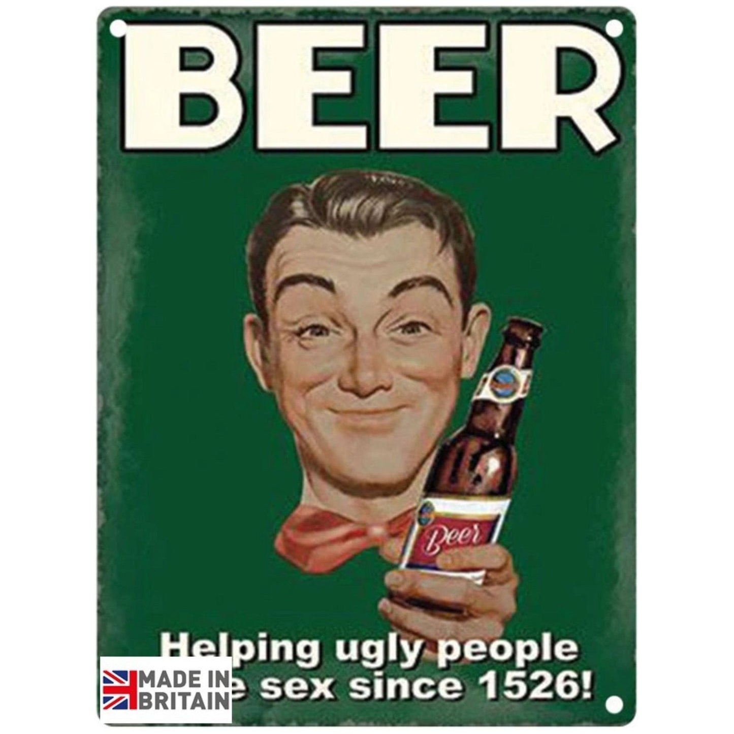 Large Metal Sign 60 x 49.5cm Funny Beer - Ashton and Finch