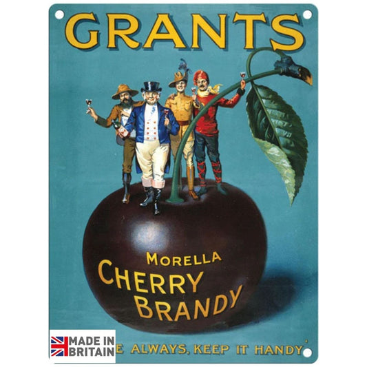 Large Metal Sign 60 x 49.5cm Vintage Retro Grants Cherry Brandy - Ashton and Finch