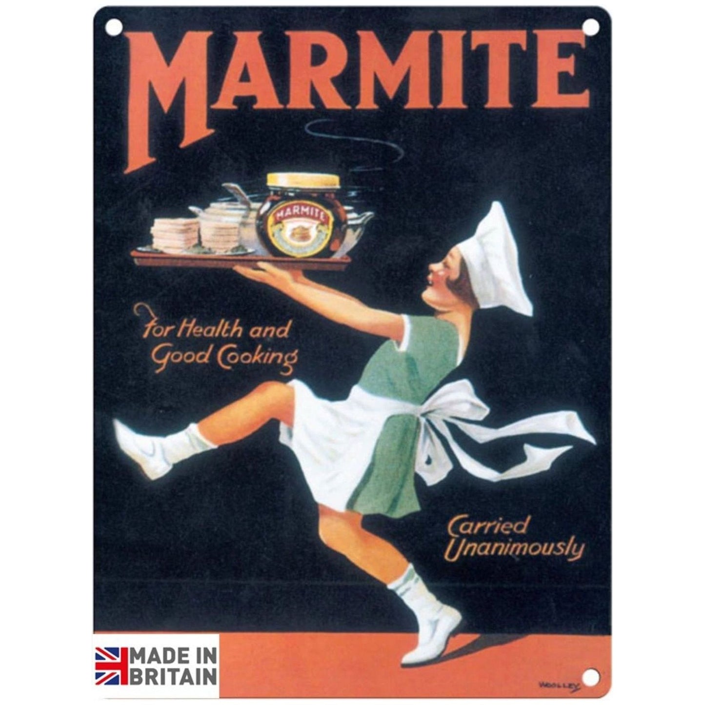 Small Metal Sign 45 x 37.5cm Vintage Retro Marmite - Ashton and Finch