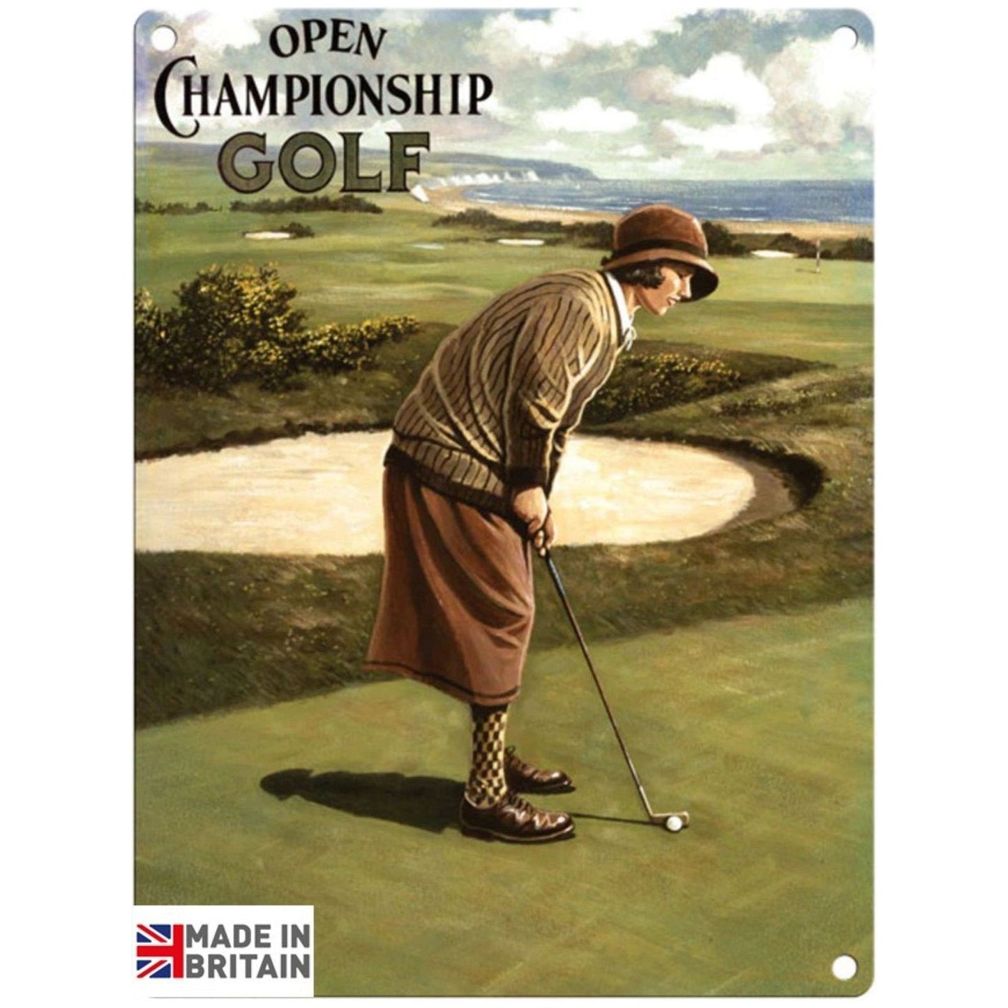 Small Metal Sign 45 x 37.5cm Vintage Retro Open Golf Championship - Ashton and Finch