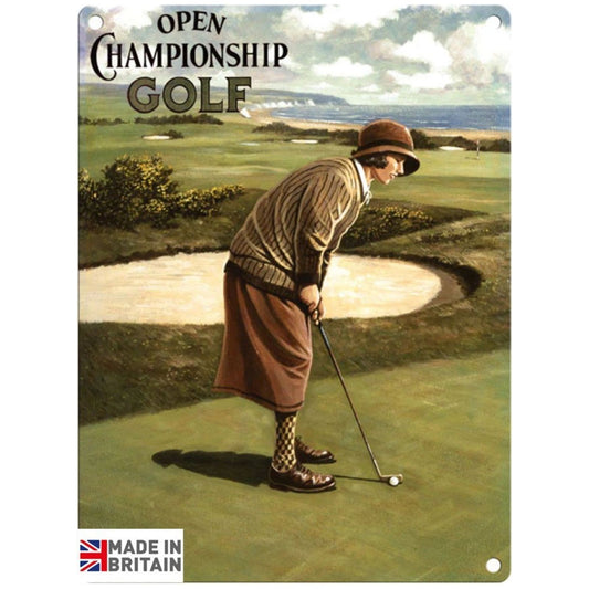 Large Metal Sign 60 x 49.5cm Vintage Retro Open Golf Championship - Ashton and Finch