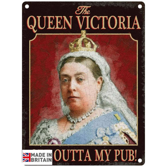 Small Metal Sign 45 x 37.5cm Pub Signs Queen Victoria - Ashton and Finch