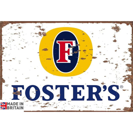 Small Metal Sign 45 x 37.5cm Foster's Ice Cold - Ashton and Finch