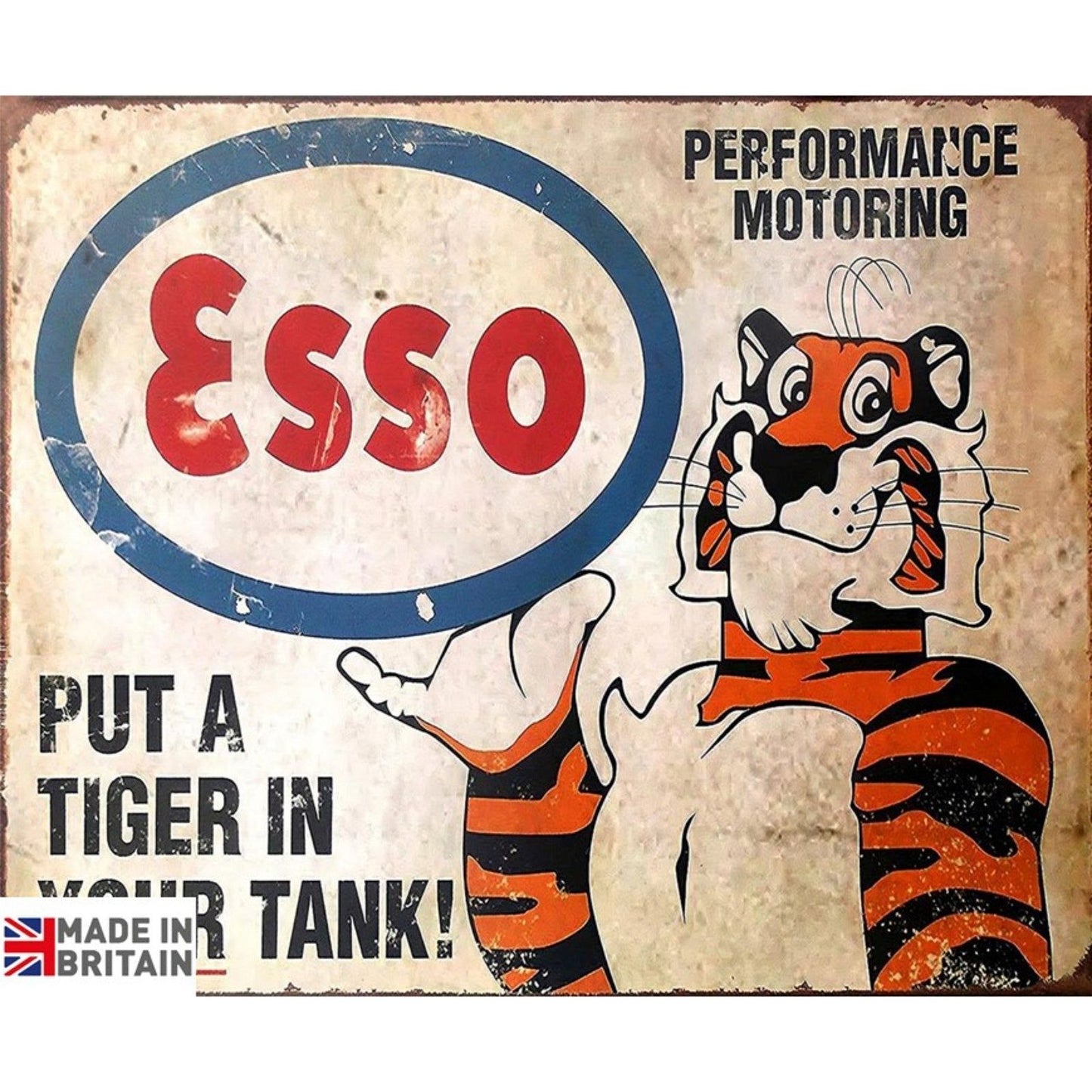 Small Metal Sign 45 x 37.5cm Esso Put a Tiger in your tank - Ashton and Finch