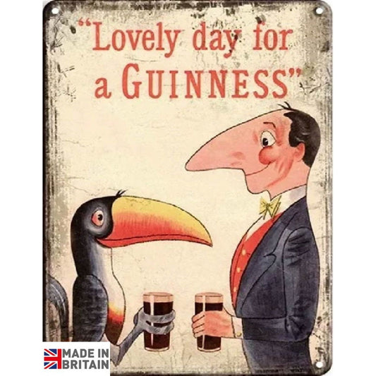 Small Metal Sign 45 x 37.5cm Guinness Toucan - Ashton and Finch