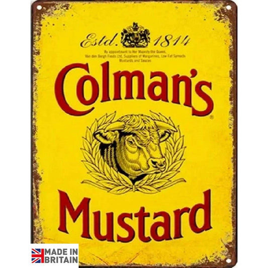 Small Metal Sign 45 x 37.5cm Colman's Mustard - Ashton and Finch
