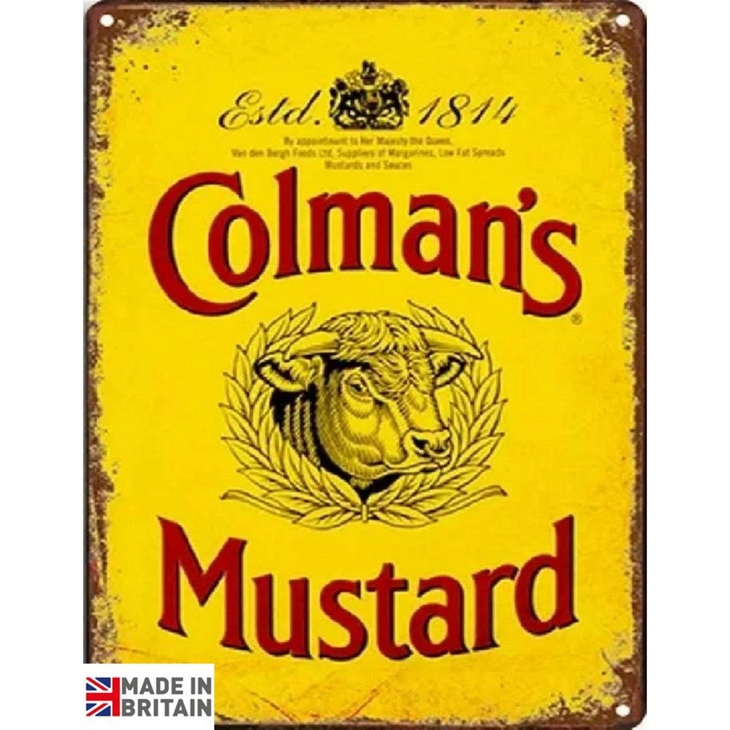 Large Metal Sign 60 x 49.5cm Colman's Mustard - Ashton and Finch