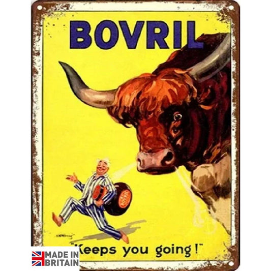 Small Metal Sign 45 x 37.5cm Bovril Keeps you going - Ashton and Finch