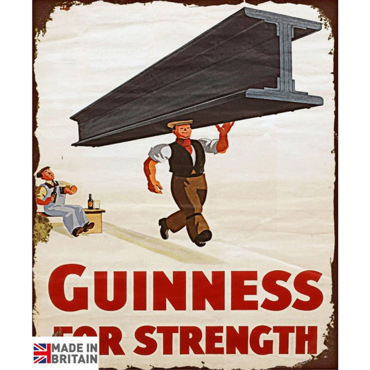 Large Metal Sign 60 x 49.5cm Guinness Beer Advert Girder - Ashton and Finch