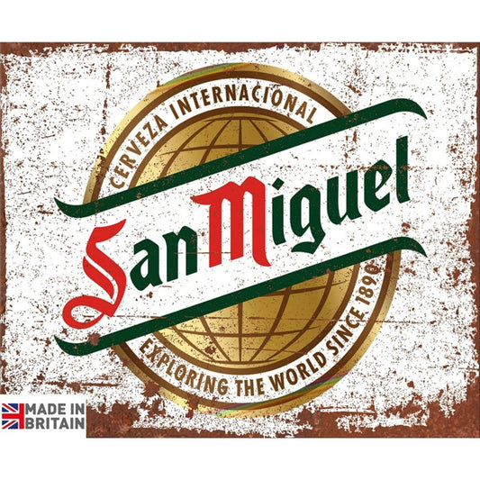 Small Metal Sign 45 x 37.5cm Beer San Miguel - Ashton and Finch