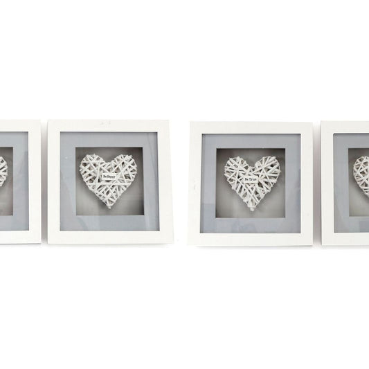 Set of 4 Be Kind Woven Heart Frames - Ashton and Finch