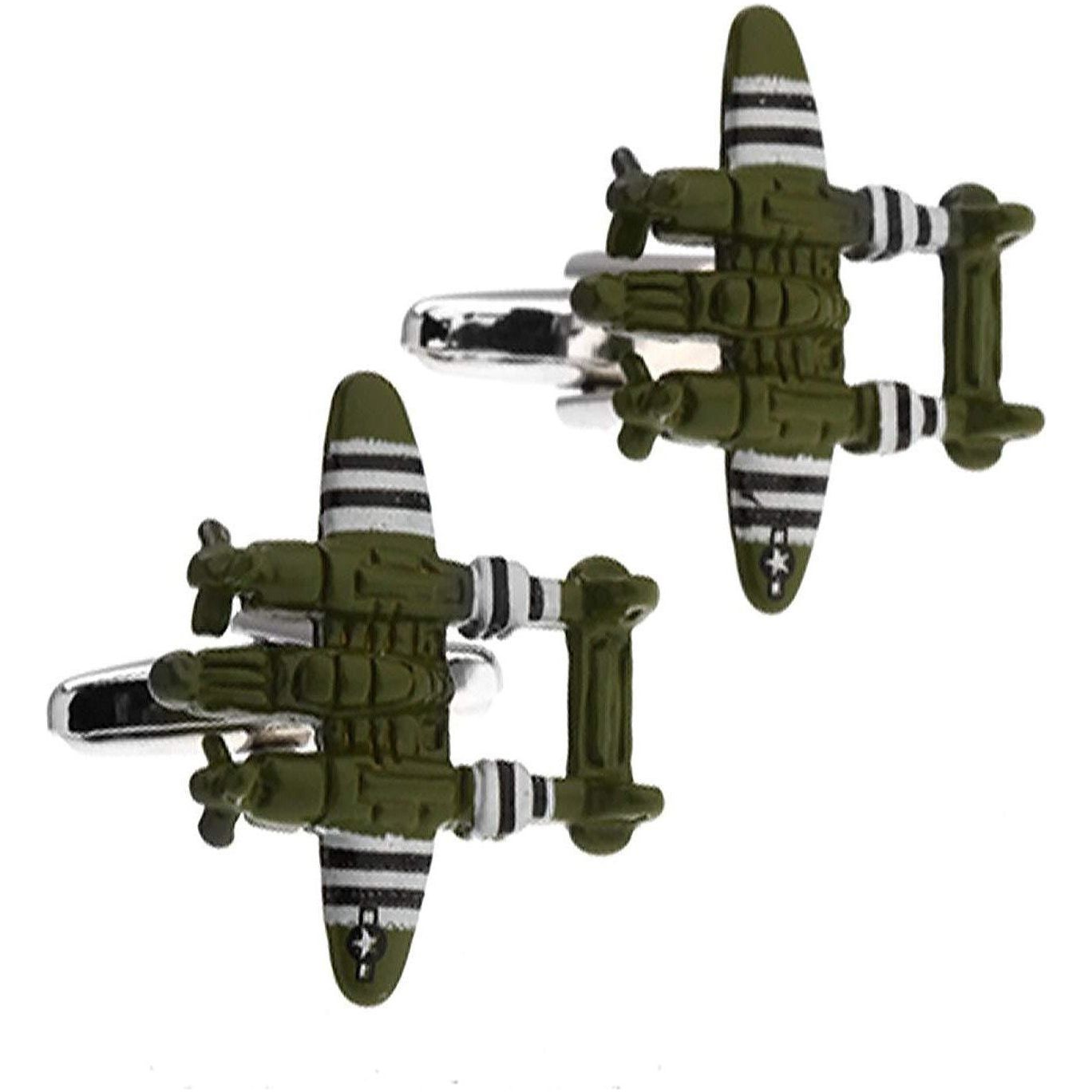 P-38 Fighter Aeroplane Cufflinks  | Ashton and Finch