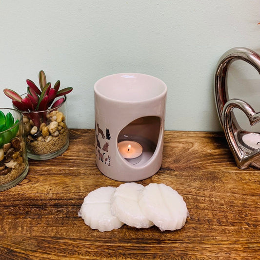 Pet Cat Design Oil Burner with Wax Melts - Ashton and Finch