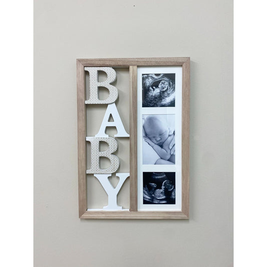 Baby Three Photograph Wooden Frame 43cm - Ashton and Finch