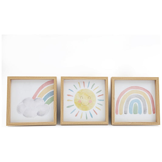 Set of Three Rainbow Framed Prints - Ashton and Finch