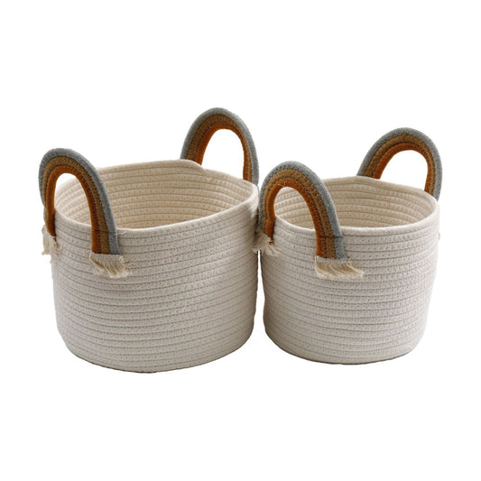 Pair of Rainbow Handled Baskets - Ashton and Finch