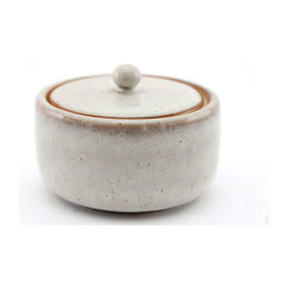 Taupe Ceramic Pot With Lid - Ashton and Finch
