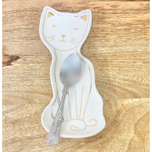 Ceramic Cat Spoon Rest 22cm - Ashton and Finch
