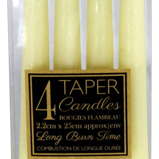 Set Of 4 Ivory Taper Candles - Ashton and Finch