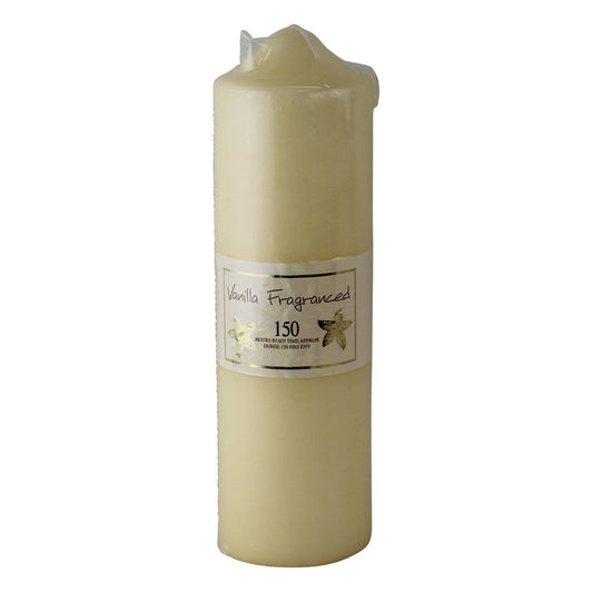 Vanilla Fragranced Pillar Candle, 150hr Burn Time - Ashton and Finch
