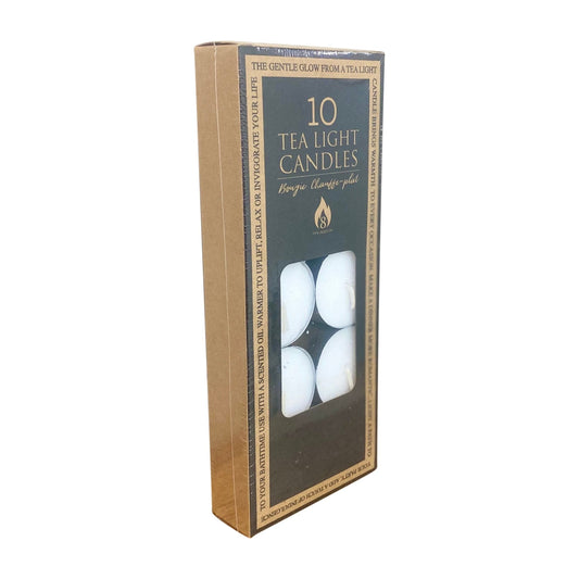 Pack Of 10 Eight Hour White Tealights - Ashton and Finch