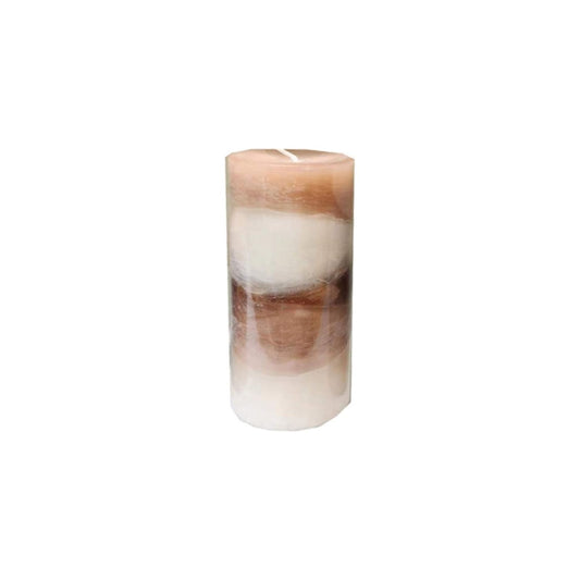 Vanilla Swirl Ombre Pillar Candle - Ashton and Finch
