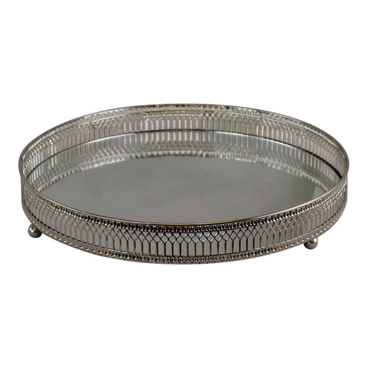 Large Silver Mirror Candle Plate - Ashton and Finch