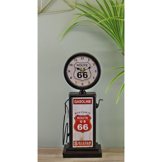 Retro Gas Pump Clock, Black, 13x34cm - Ashton and Finch