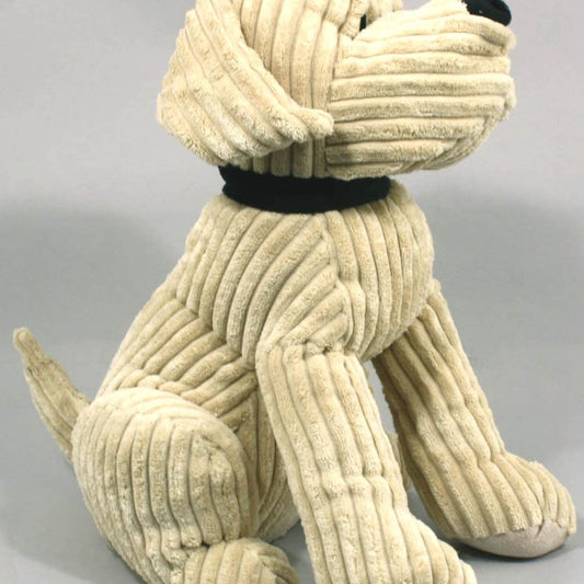 Large Gold Ribbed Dog Doorstop - Ashton and Finch