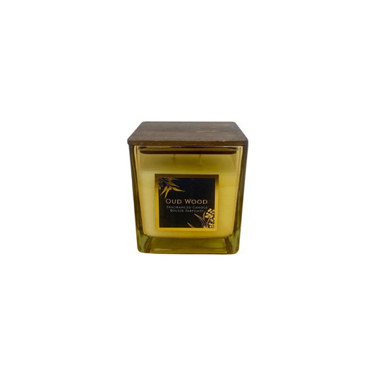 Oud Wood Scented Candle With Wooden Lid - Ashton and Finch