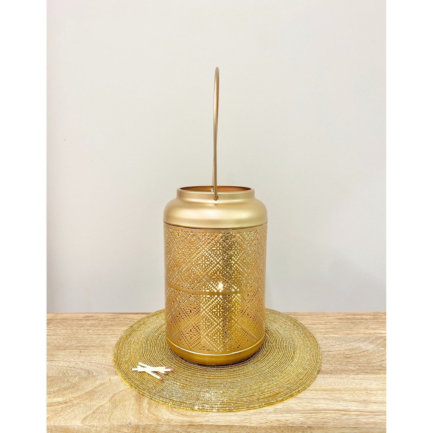 Large Copper Cut Out Design Lantern 41cm - Ashton and Finch