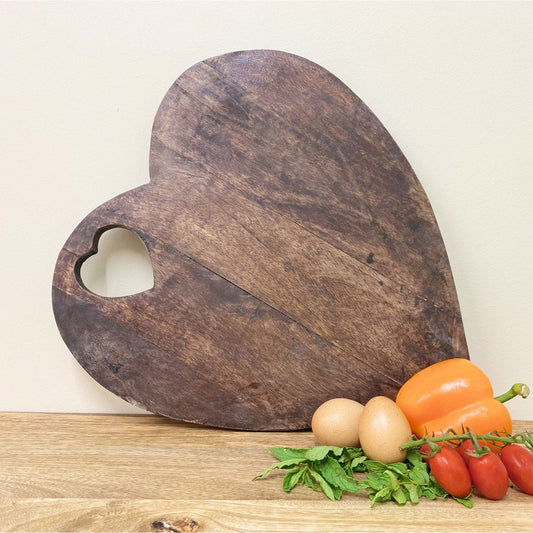 Heart Shaped Wooden Chopping Board 40cm - Ashton and Finch